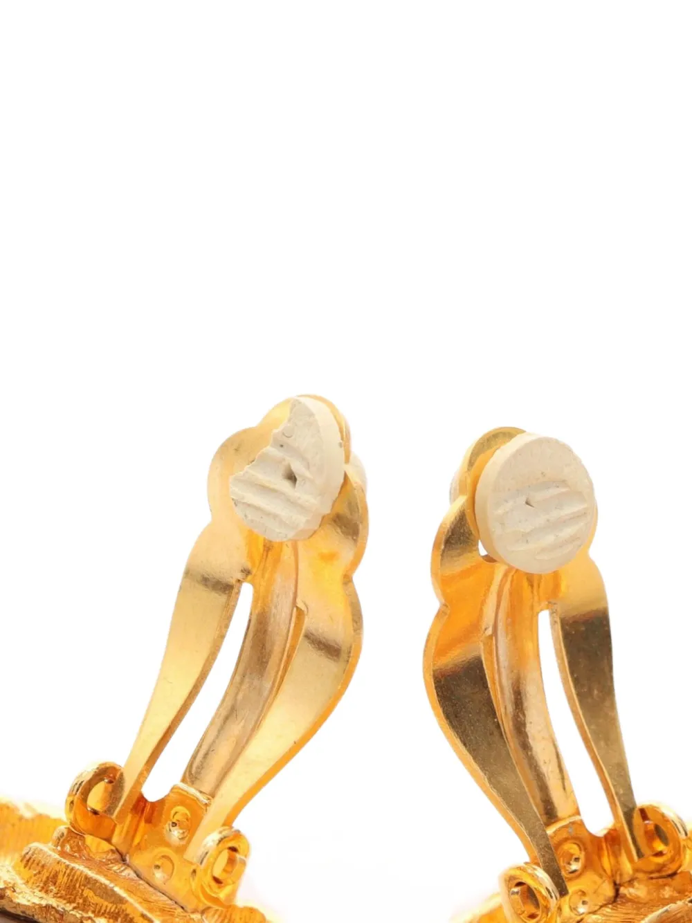 Pre-owned Chanel 1986-1988 Pearl Gold-tone Earrings In Yellow