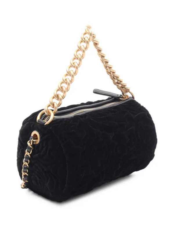 CHANEL Pre-Owned 2021 Camellia Shoulder Bag | Black | FARFETCH MY