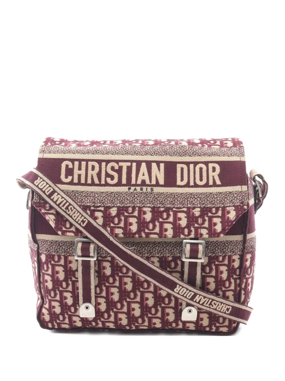 Pre-owned Dior 2000s Camp Oblique Shoulder Bag In Red