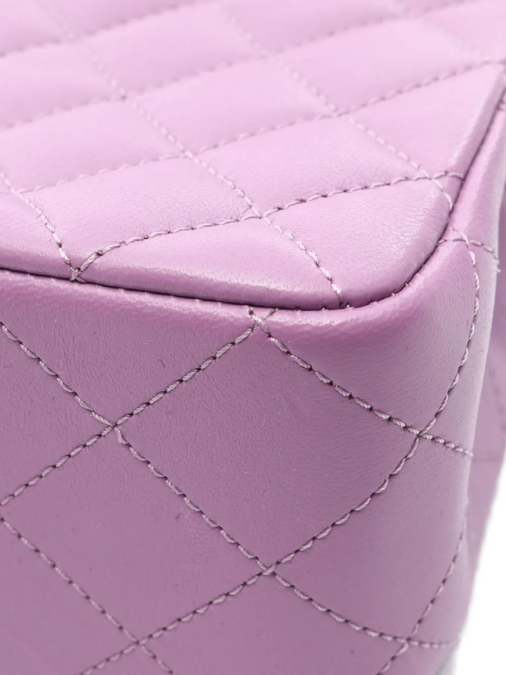 Pre-owned Chanel 2020-2021 Mini Matelasse Shoulder Bag In Purple