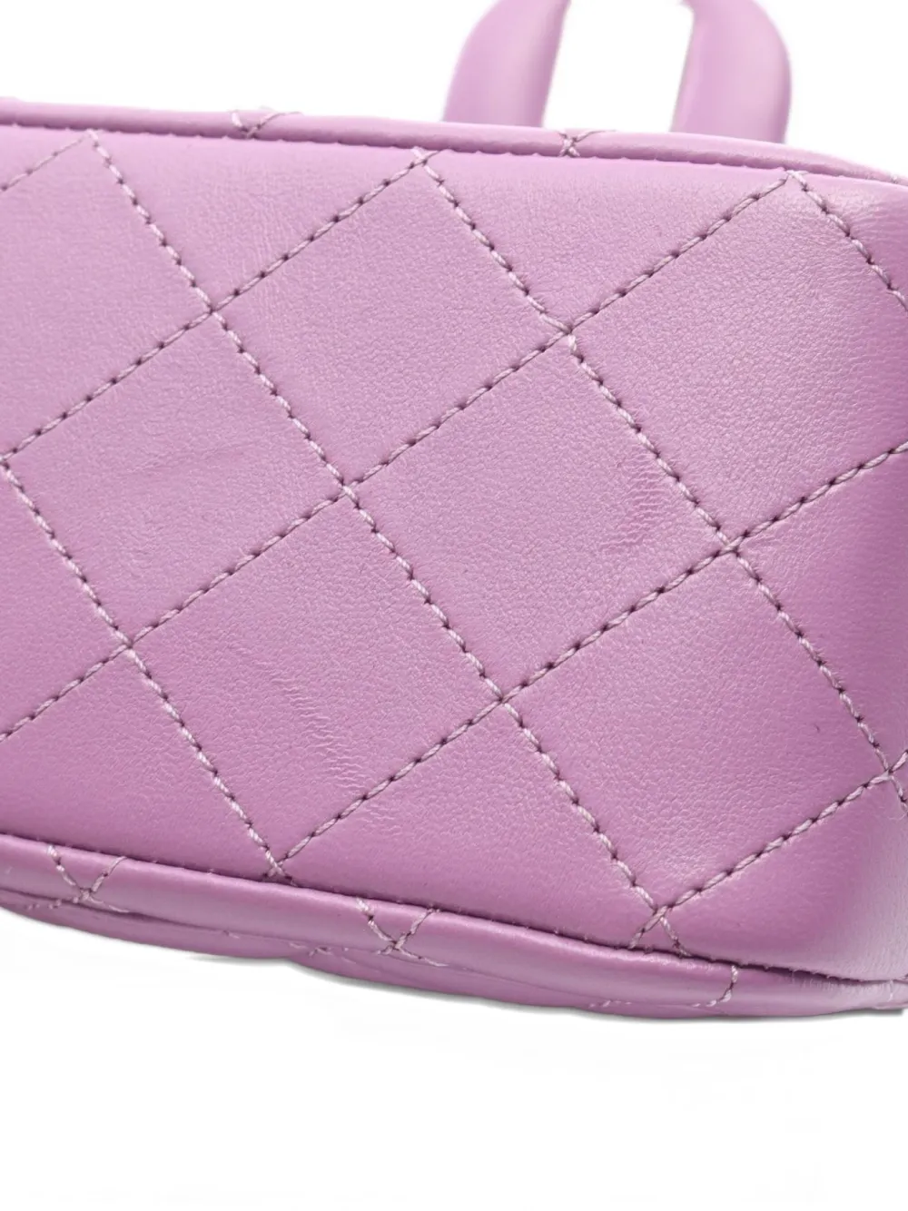 Pre-owned Chanel 2020-2021 Mini Matelasse Shoulder Bag In Purple