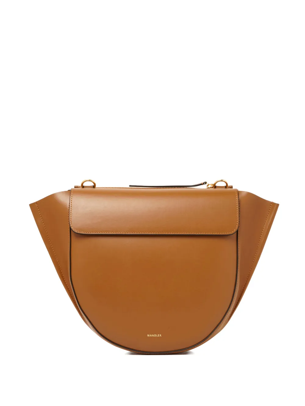Wandler medium Hortensia leather satchel Bruin