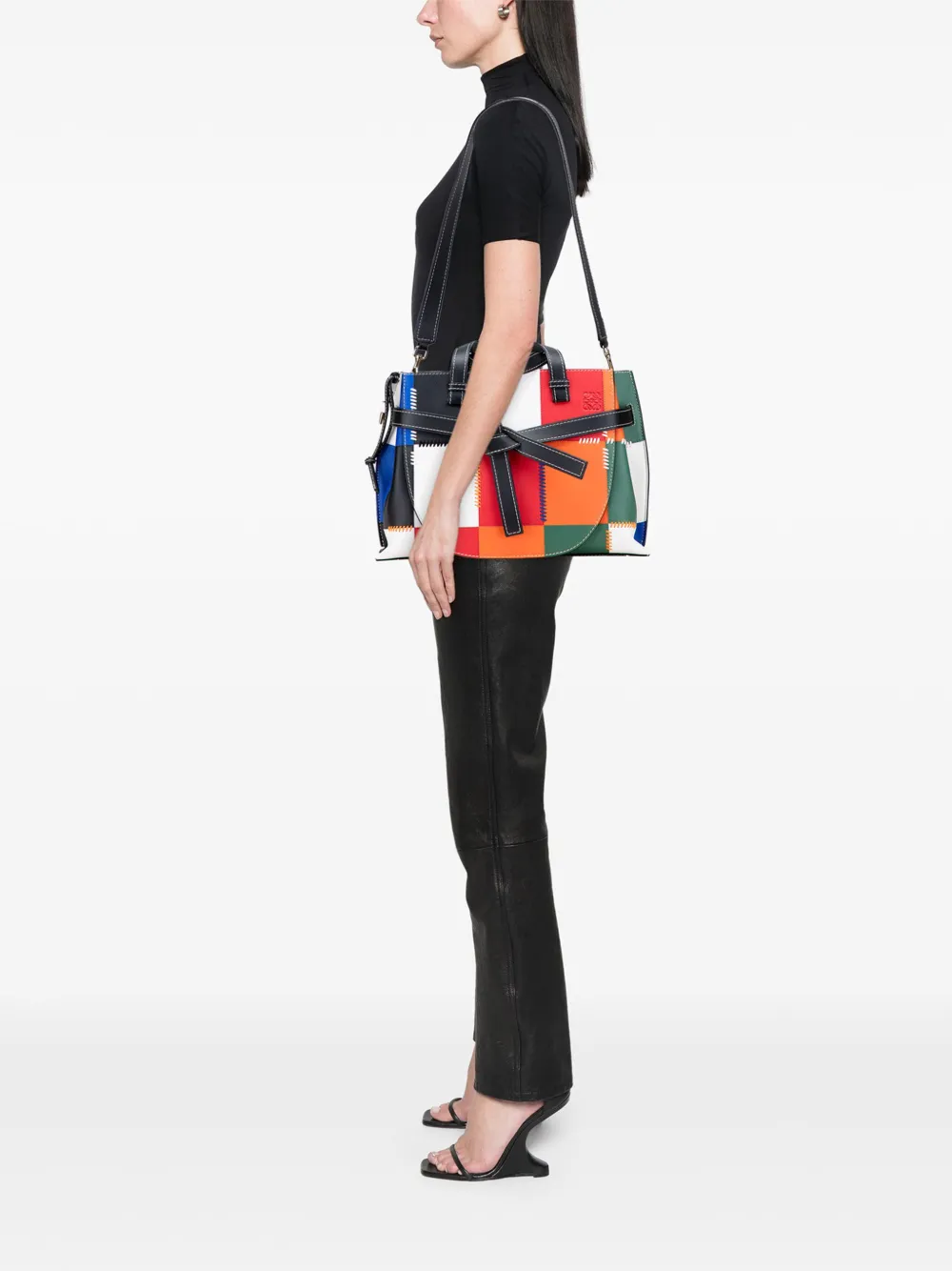 Loewe Pre-Owned 2018 Medium Patchwork Leather Gate Top Handle satchel | Pre-Owned | Image 2