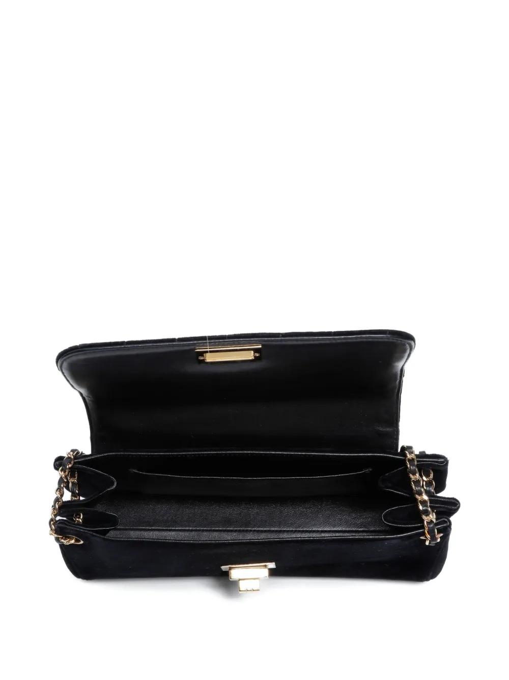Pre-owned Chanel 2002-2003 2.55 Reissue Quilted Chain-strap Shoulder Bag In Black