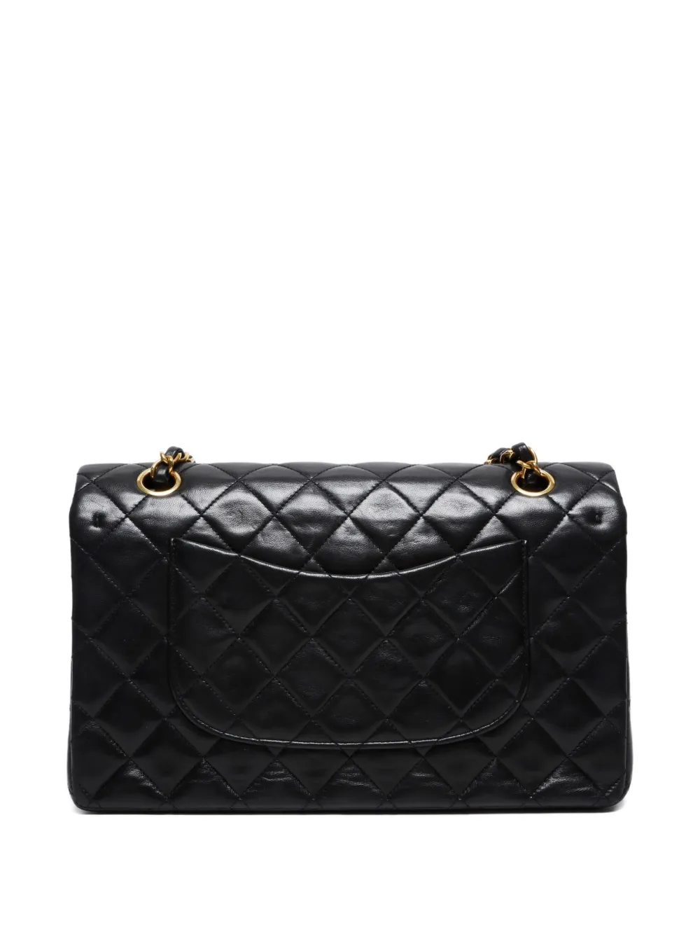 Pre-owned Chanel 1994-1996 Medium Double Flap Quilted Shoulder Bag In Black