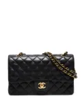 CHANEL Pre-Owned 1994-1996 medium Double Flap quilted shoulder bag - Black