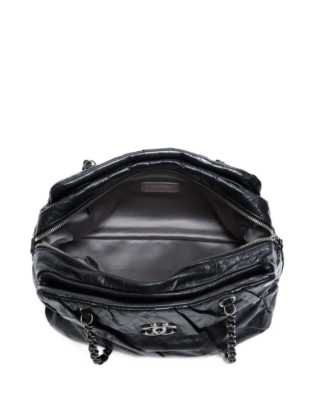 Pre-owned Chanel 2010-2011 Cc-mark Chain Shoulder Bag In Black