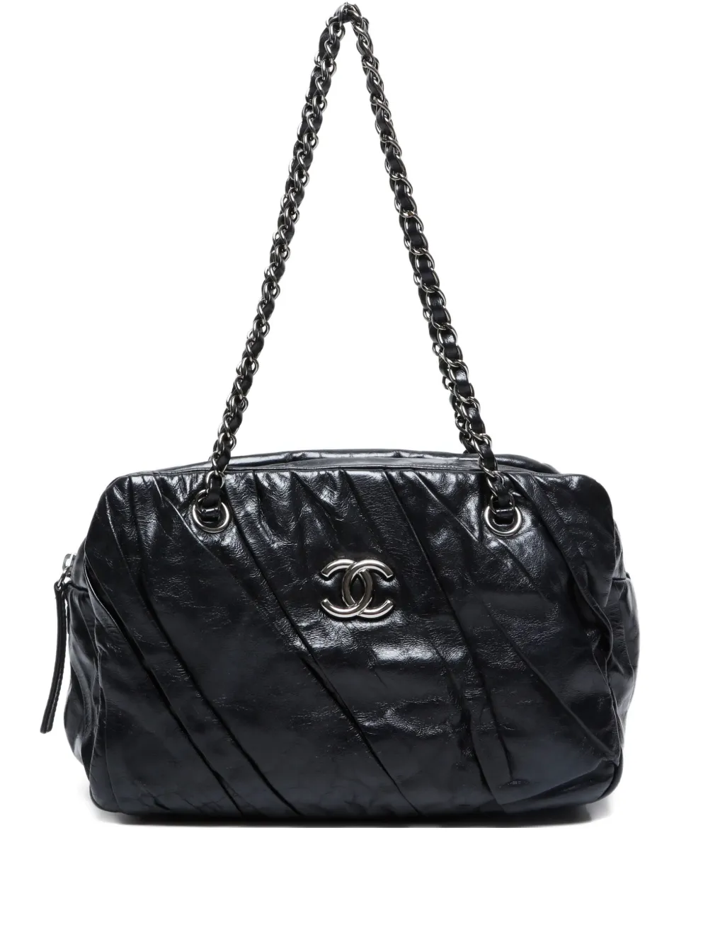 Pre-owned Chanel 2010-2011 Cc-mark Chain Shoulder Bag In Black