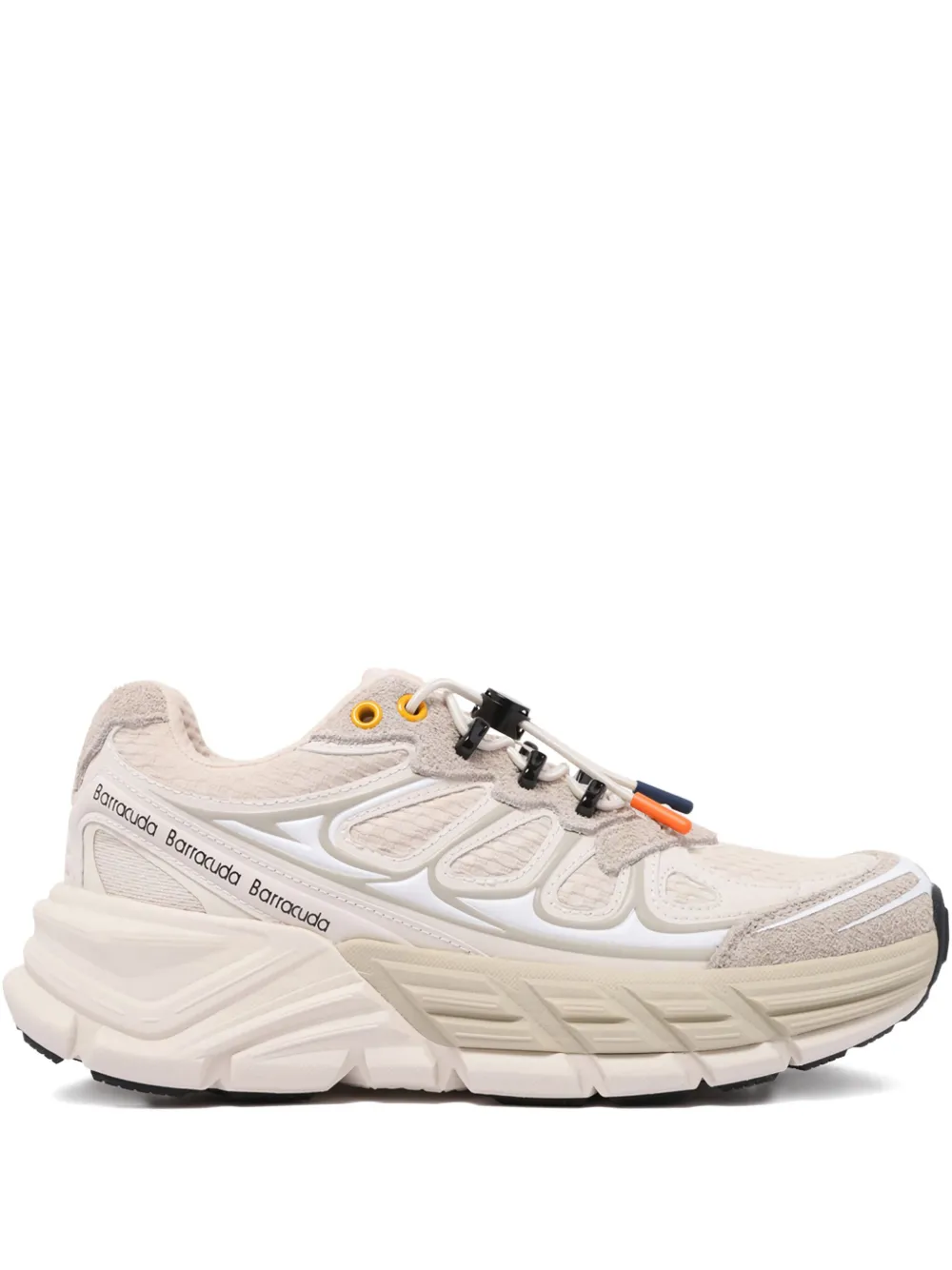 Barracuda Round-one Sneakers In Technical Fabric And Suede In Neutral