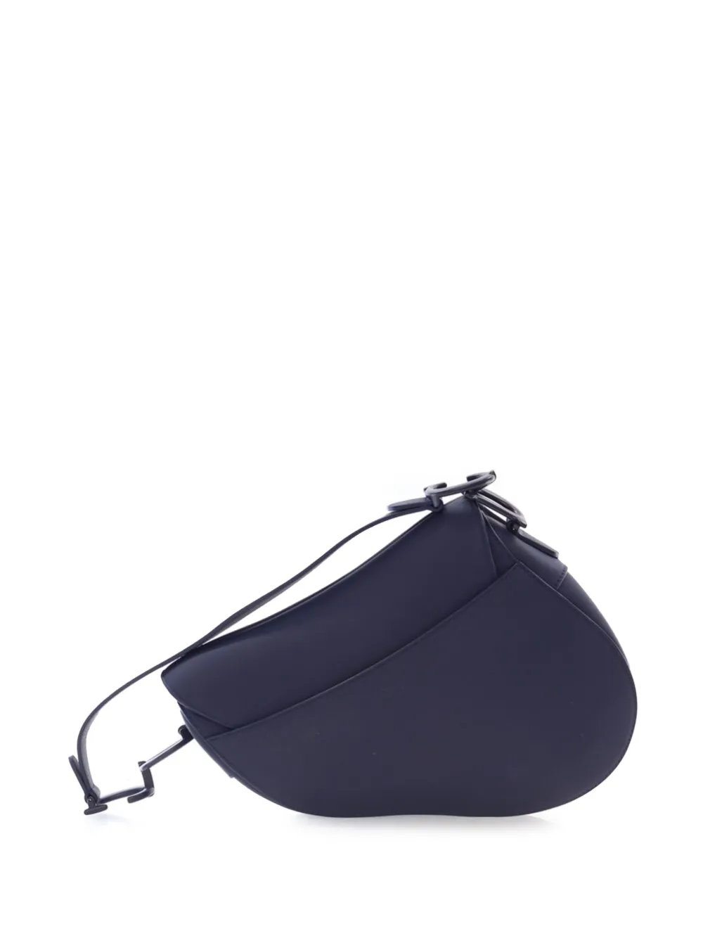 Pre-owned Dior 2019 Ultra Matte Calfskin Saddle Bag Shoulder Bag In Blue