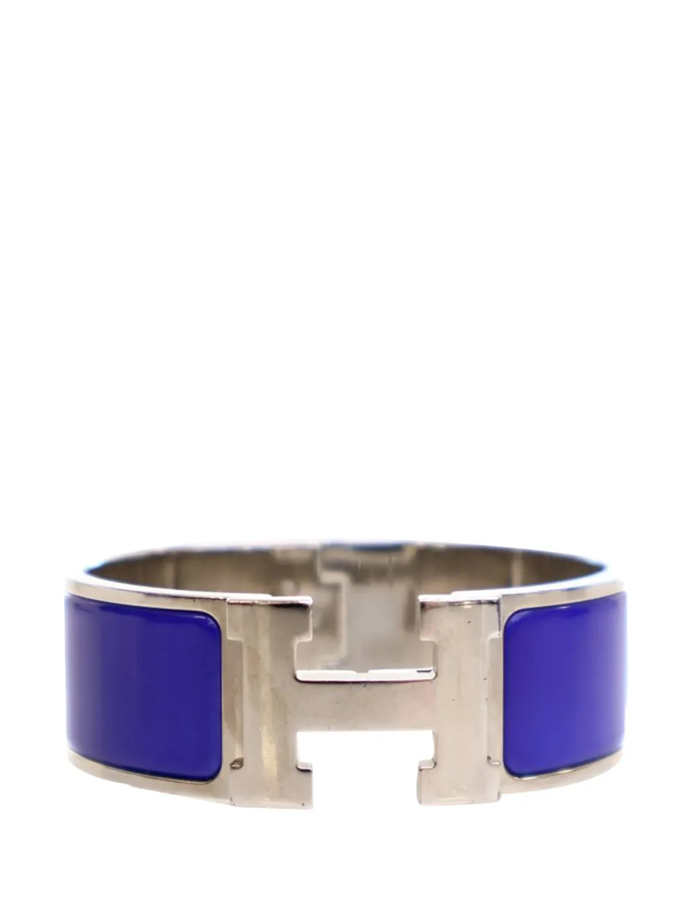 Hermès Pre-Owned 20th Century Wide Enamel Clic Clac H Bracelet PM costume bracelet | Blue | Image 1