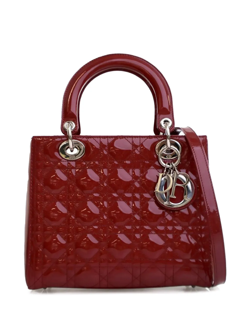 Christian Dior Pre-Owned 2014 Medium Patent Cannage Lady Dior satchel Christian Dior Pre-Owned 2014 Medium Patent Cannage Lady Dior satchel
