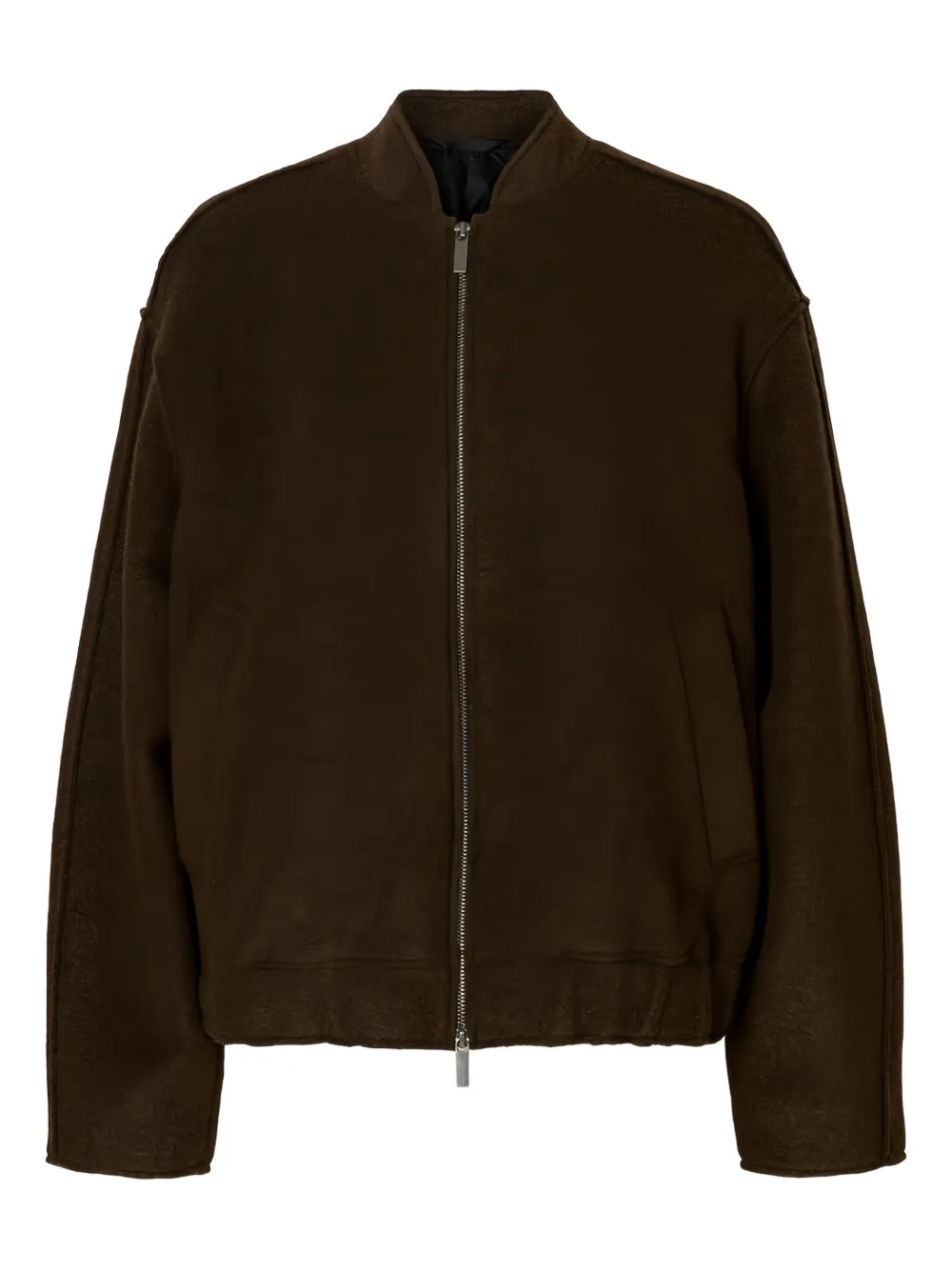 Selected Femme zip-front bomber jacket | Brown | Image 1