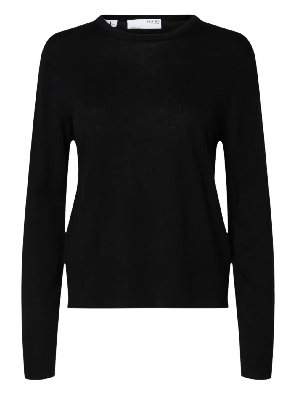 Selected Long-sleeve Sweater In Black