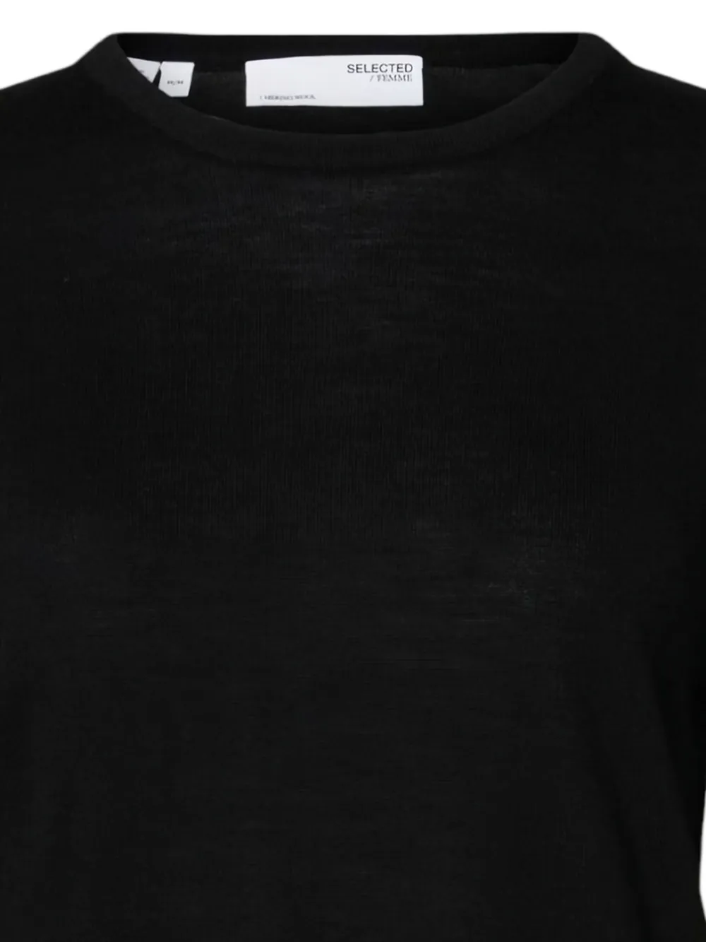 Selected Long-sleeve Sweater In Black