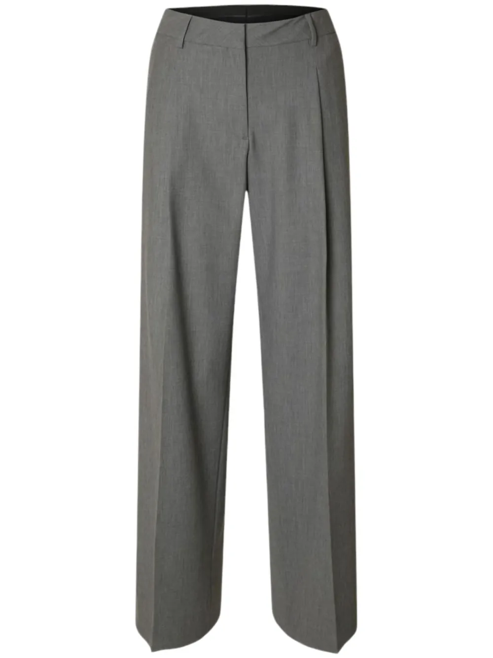 Selected Femme pressed-crease trousers - Grijs