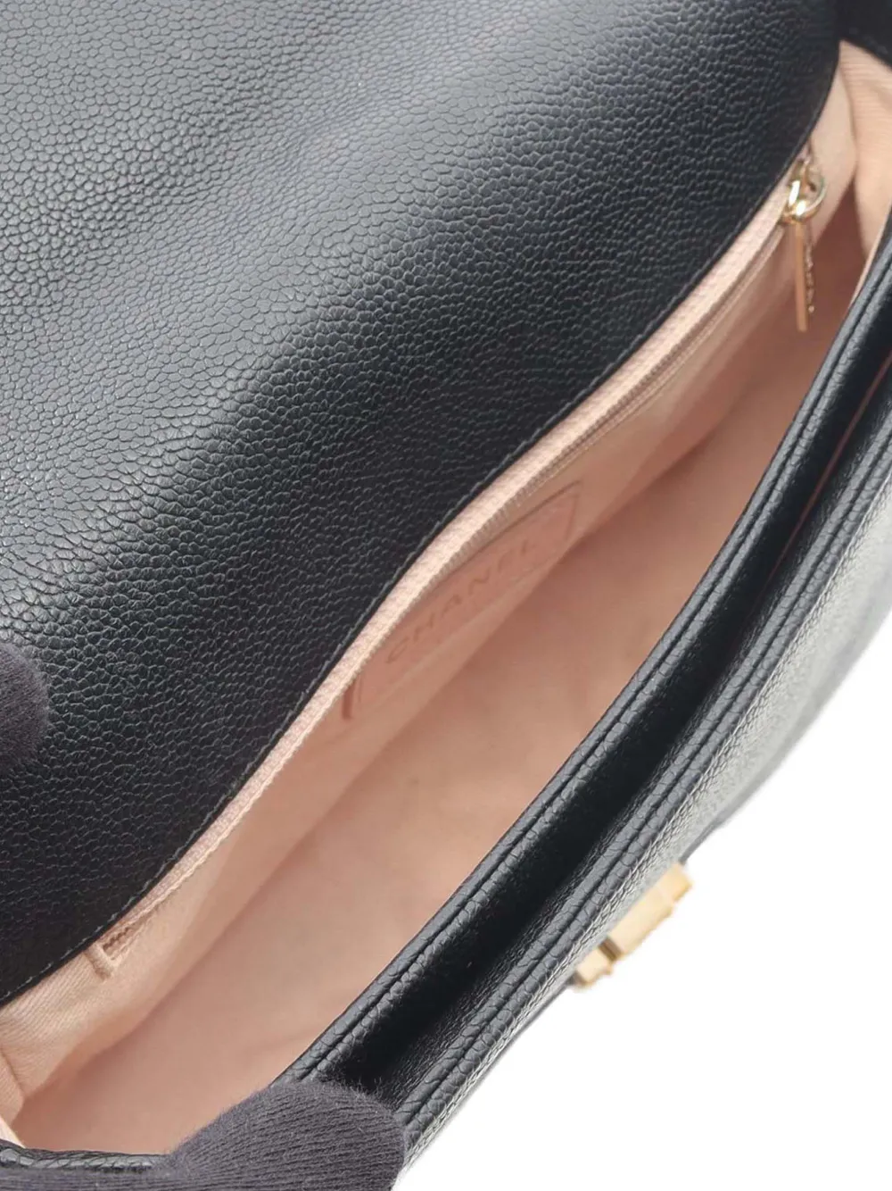 Pre-owned Chanel 2016-2017 Medium Caviar Paris Cuba Thread Around Flap Satchel In Black