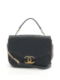 CHANEL Pre-Owned 2016-2017 Medium Caviar Paris Cuba Thread Around Flap satchel - Black