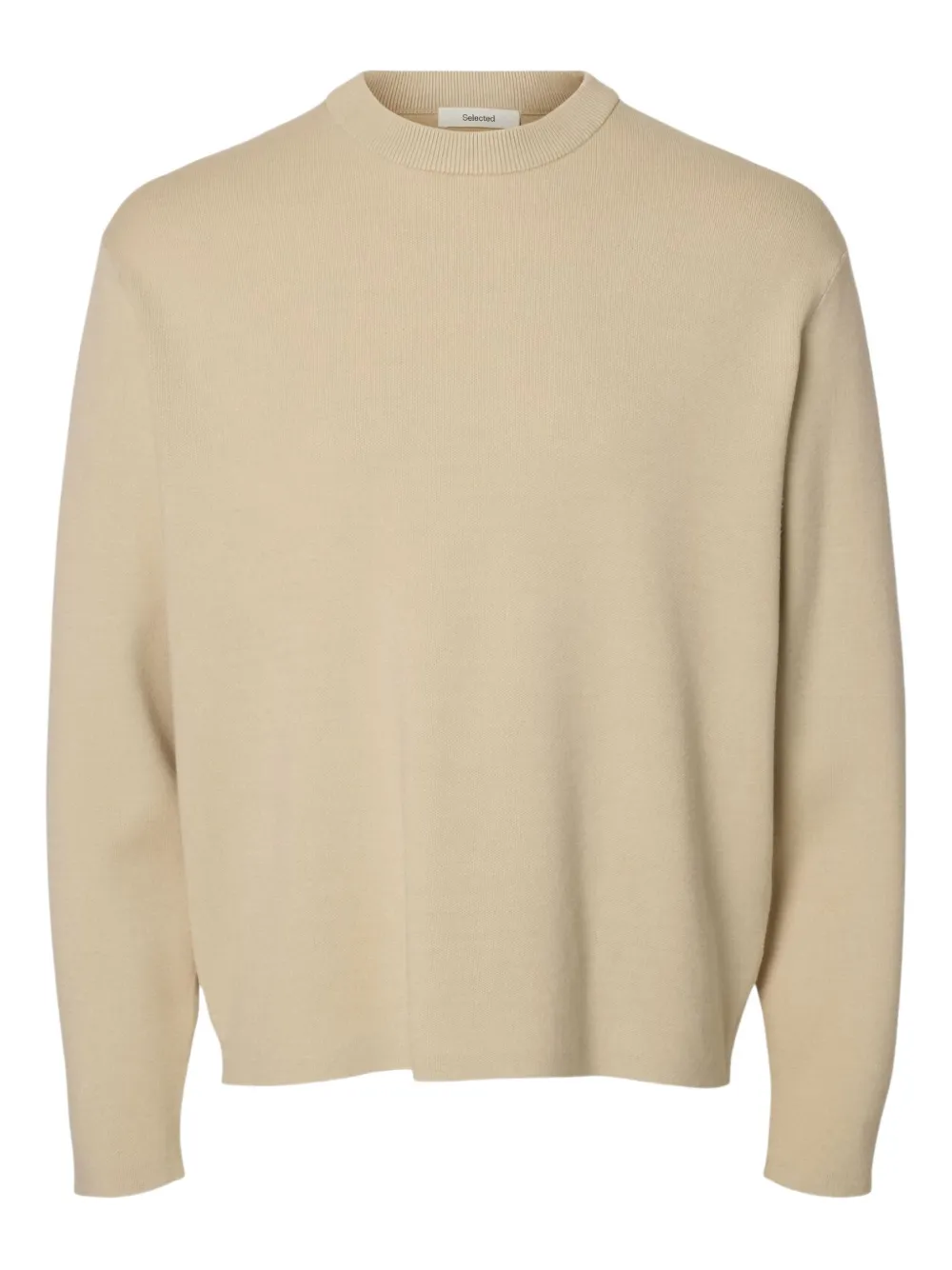 Selected Crewneck Sweater In Brown