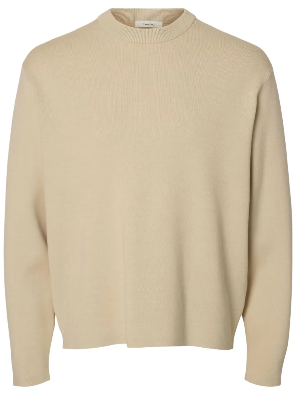 Selected Crewneck Sweater In Brown