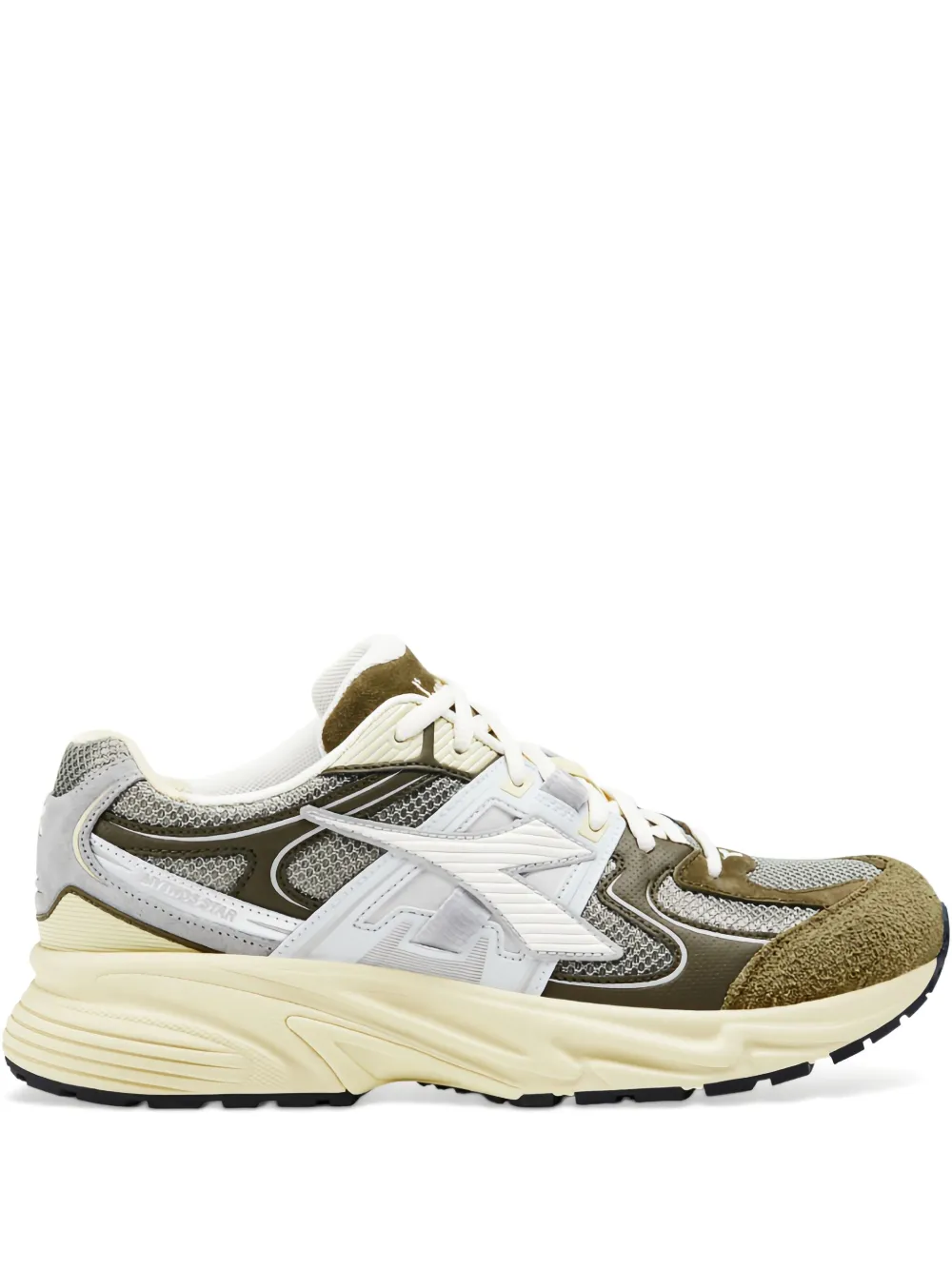 Diadora mesh-panel suede sneakers Green