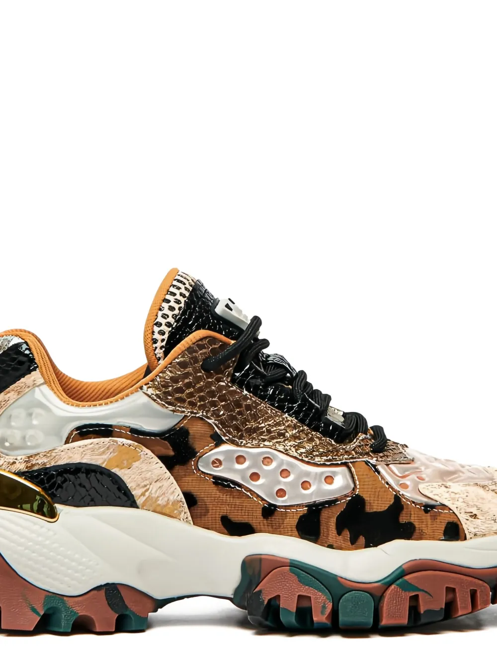 AMI Paris Juice patchwork sneakers - Beige