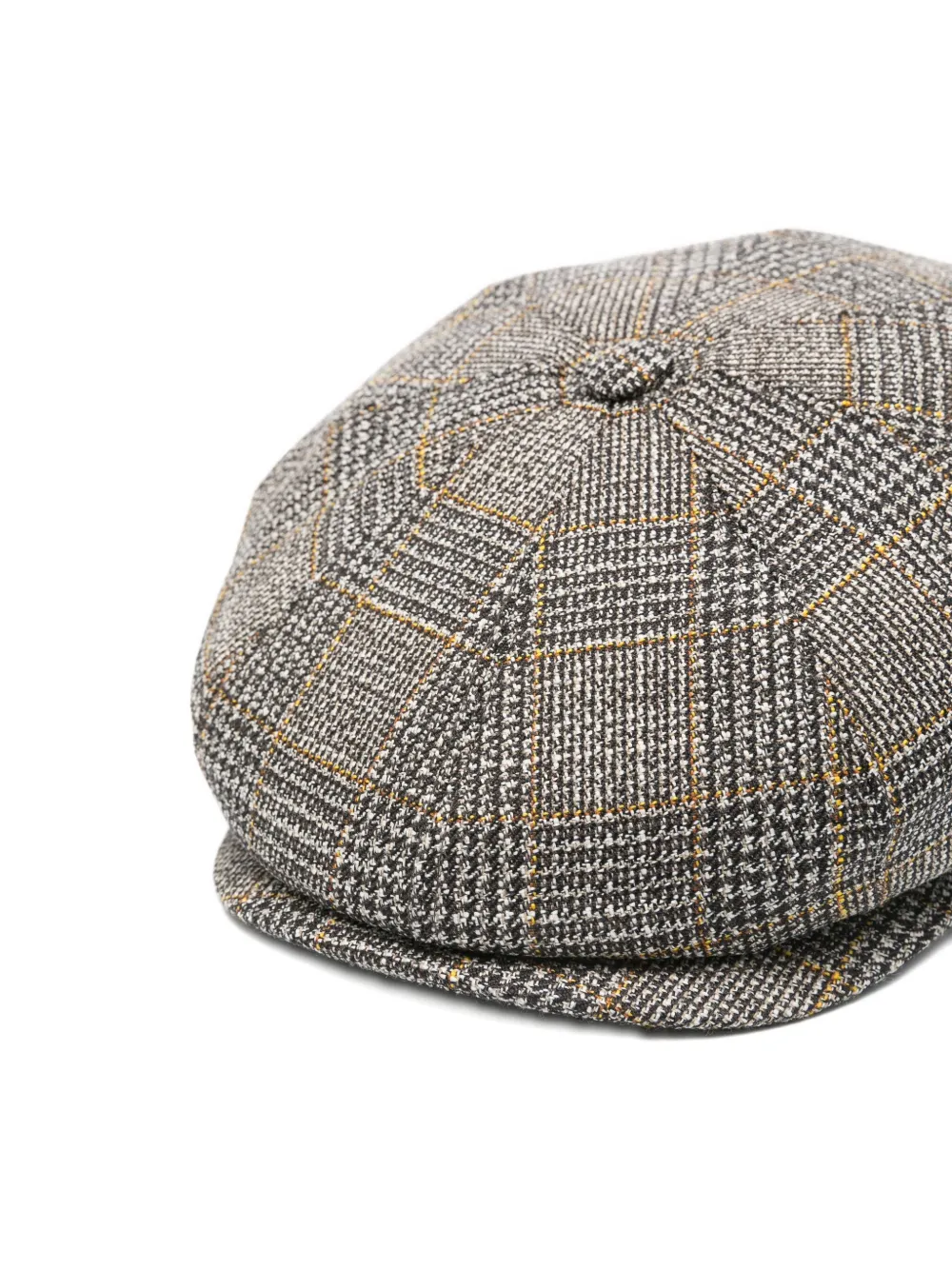 Borsalino checked wool hat - Bruin