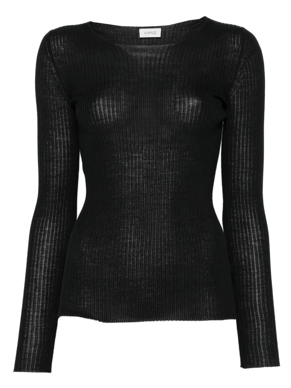 MRZ ribbed wool long-sleeve top | Black | Image 1