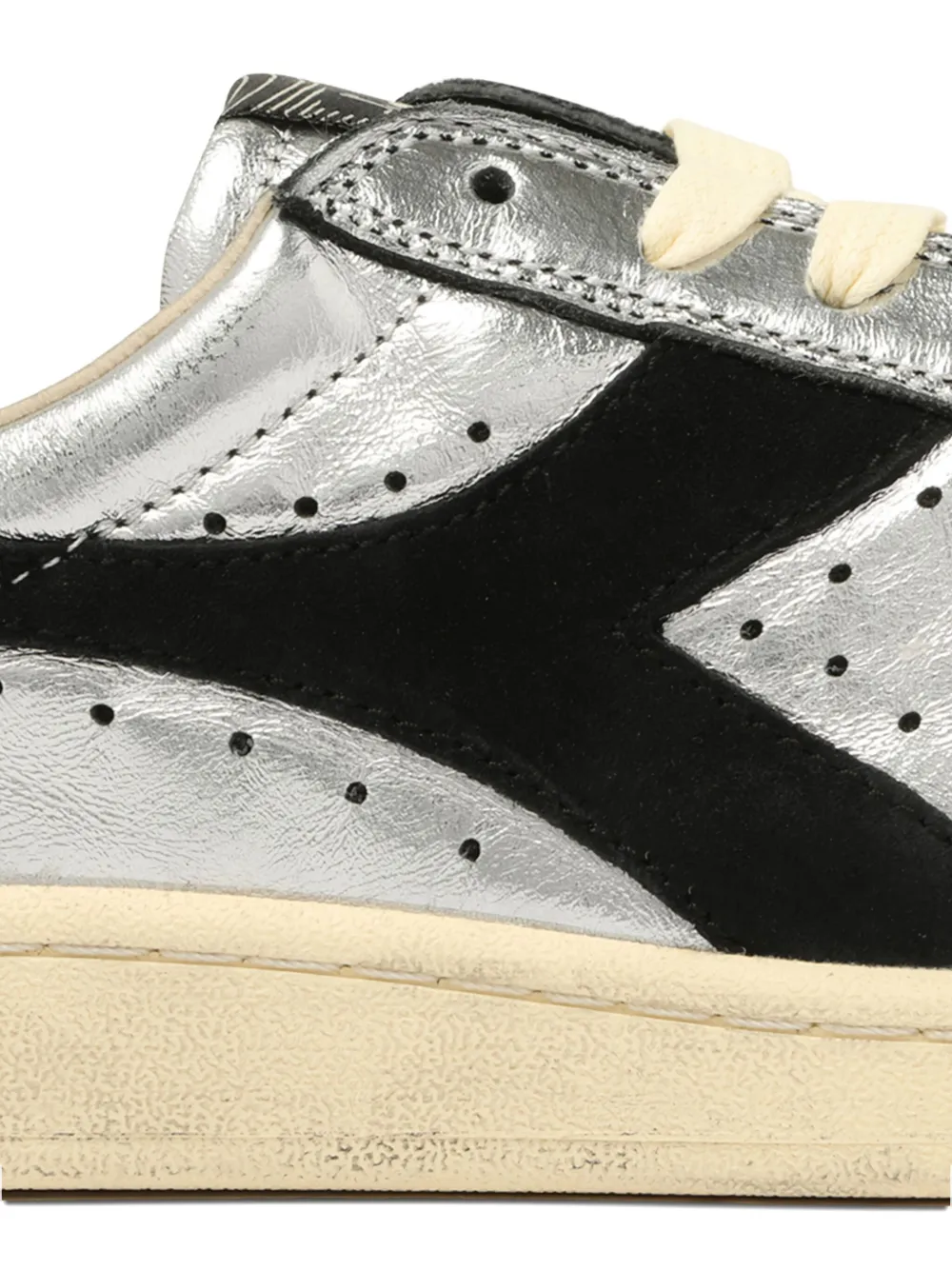 Diadora metallic-leather panel sneakers Silver