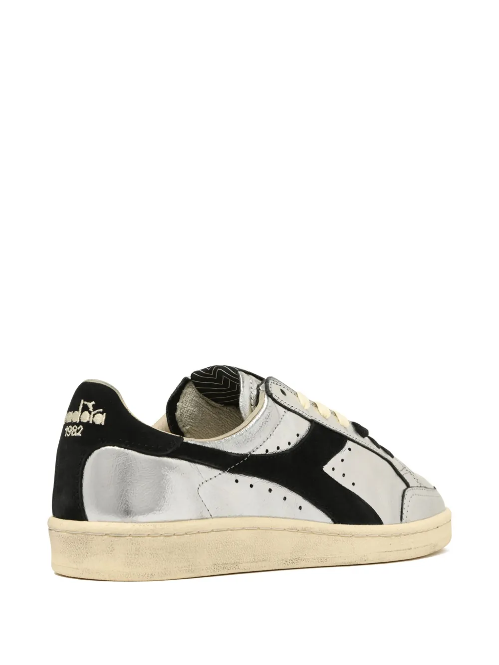 Diadora metallic-leather panel sneakers Silver