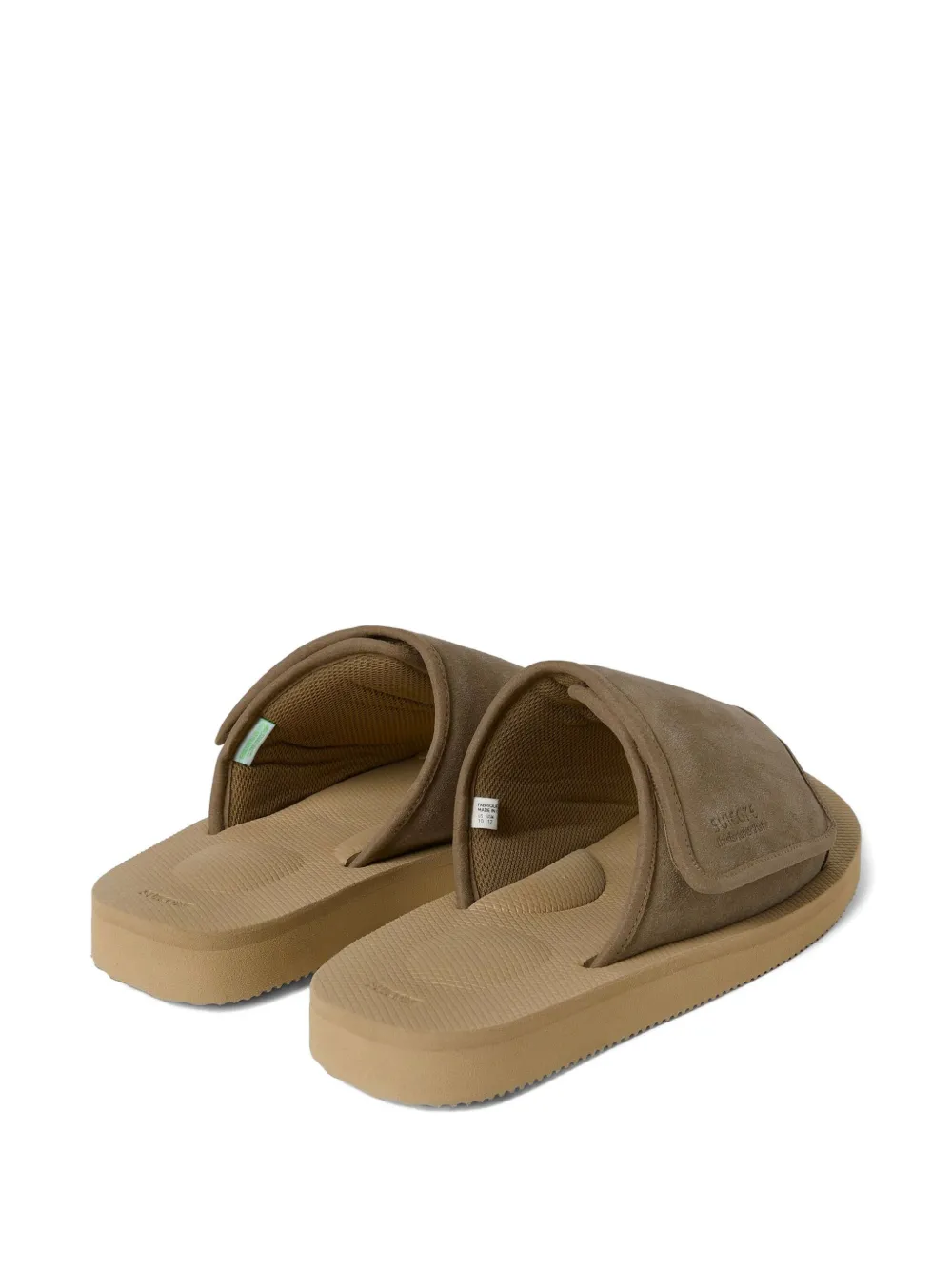 Suicoke x Thisisneverthat suede-leather strap slides Brown