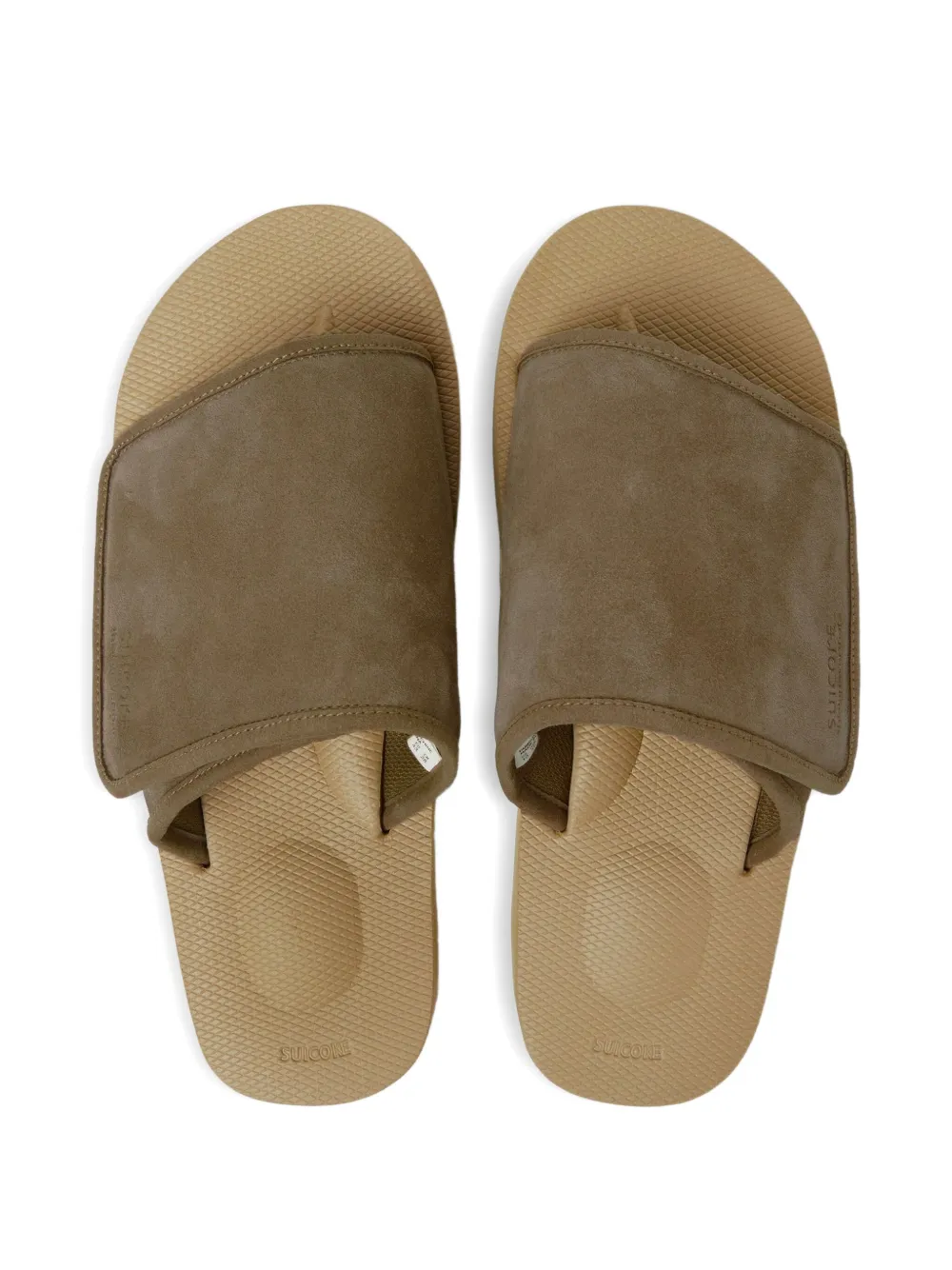 Suicoke x Thisisneverthat suede-leather strap slides Brown