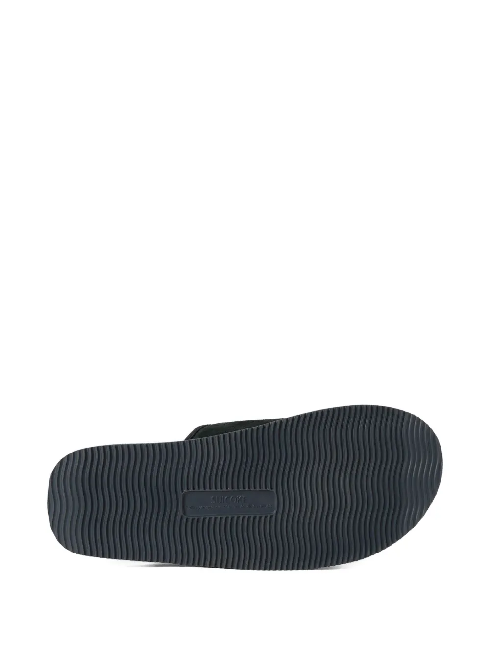 Suicoke x Thisisneverthat suede strap slides Blue