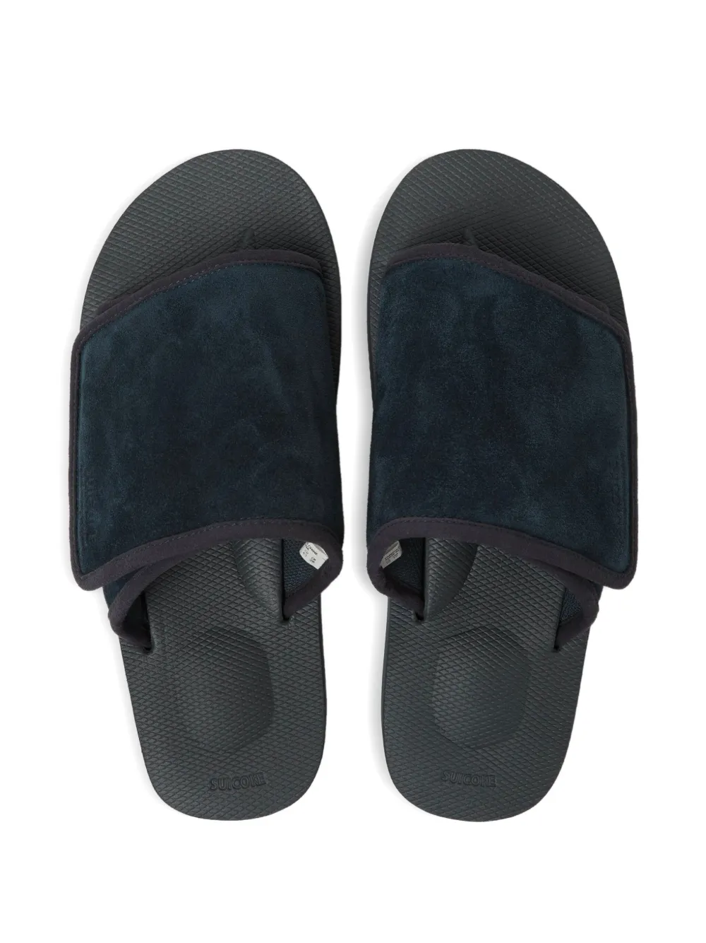 Suicoke x Thisisneverthat suede strap slides Blue