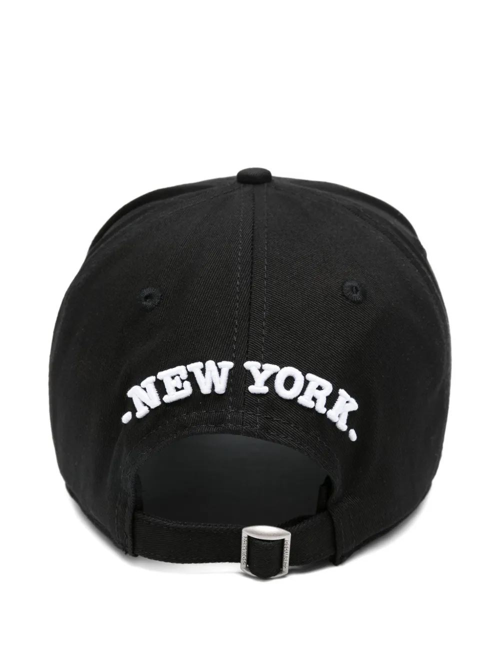 DSQUARED2 distressed logo-detail baseball cap - Zwart