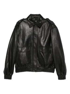 OUR LEGACY ジップアップ レザージャケット | ブラック | FARFETCH JP