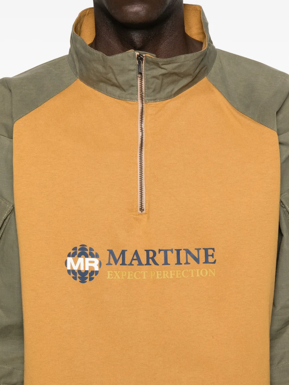Martine Rose Shrunken Utility Sleeve Shirt In Green