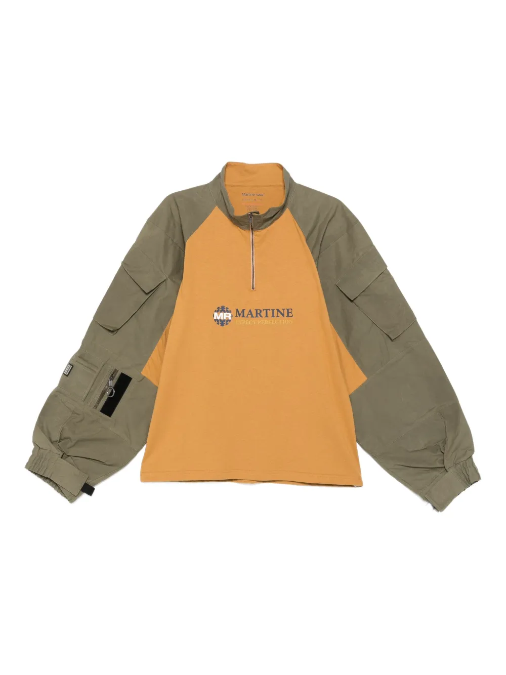 Martine Rose half-zip sweatshirt | Brown | Image 1