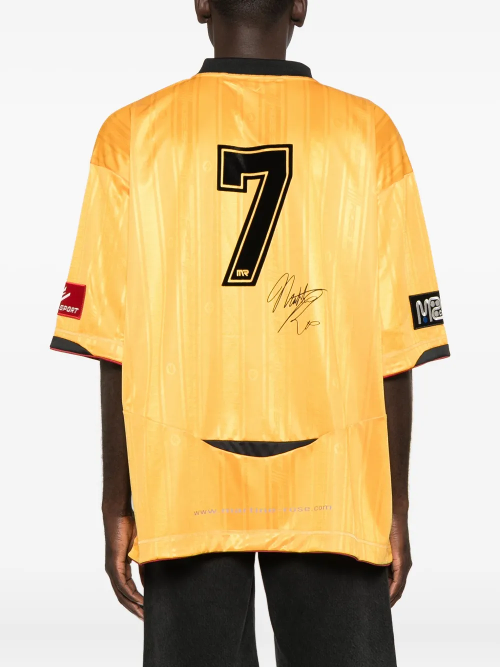 Martine Rose Yellow Printed Rugby T-shirt In Yellow