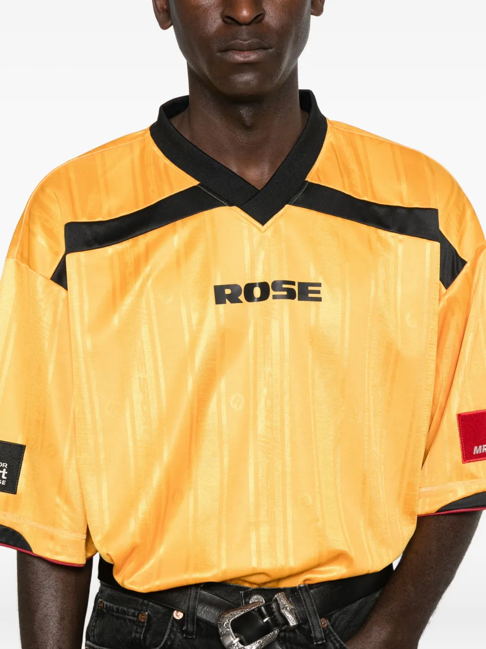 Martine Rose Yellow Printed Rugby T-shirt In Yellow