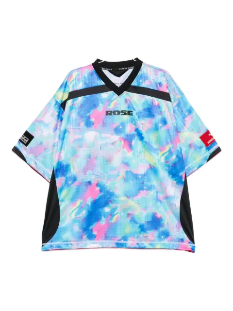 Martine Rose watercolour-print V-neck T-shirt