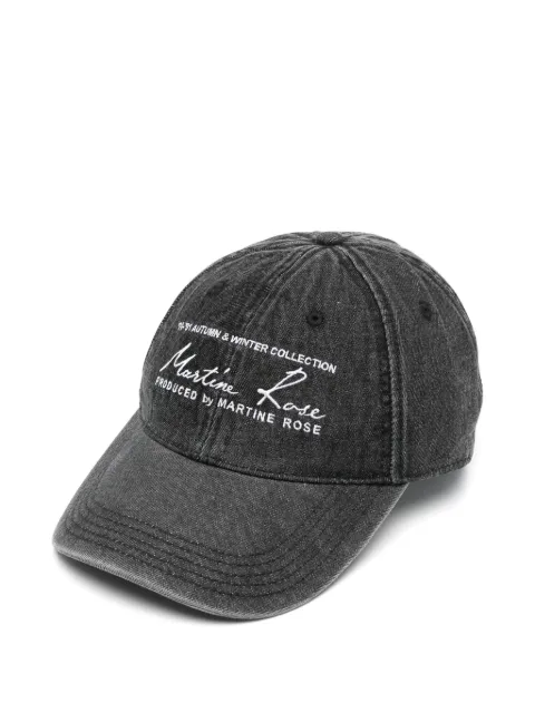 Martine Rose logo-embroidery denim cap