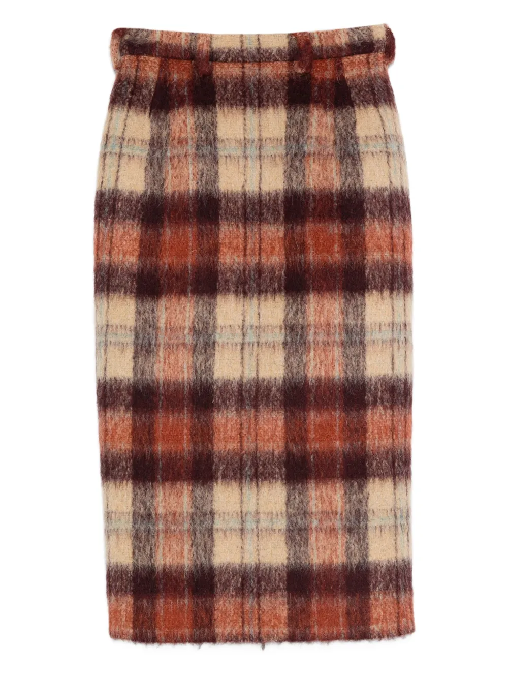 Nº21 Rock checked wool skirt | Neutrals | Image 1