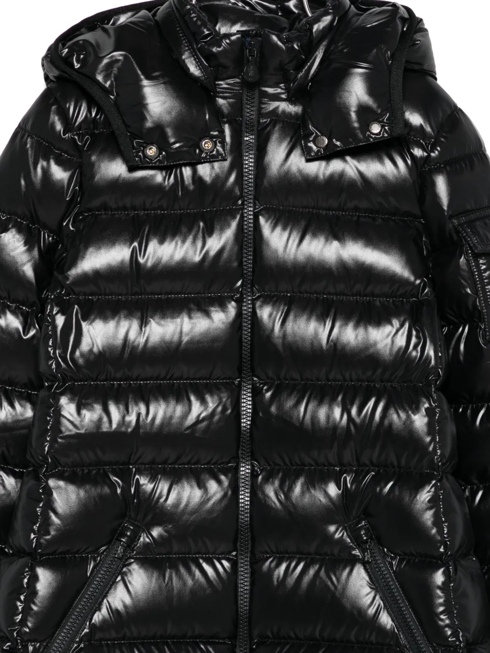 Moncler Enfant Gevoerd jack met capuchon Zwart