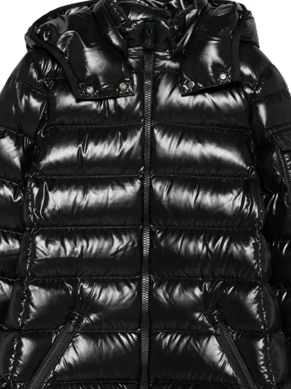 Moncler Enfant Hooded Quilted Jacket Black FARFETCH IN