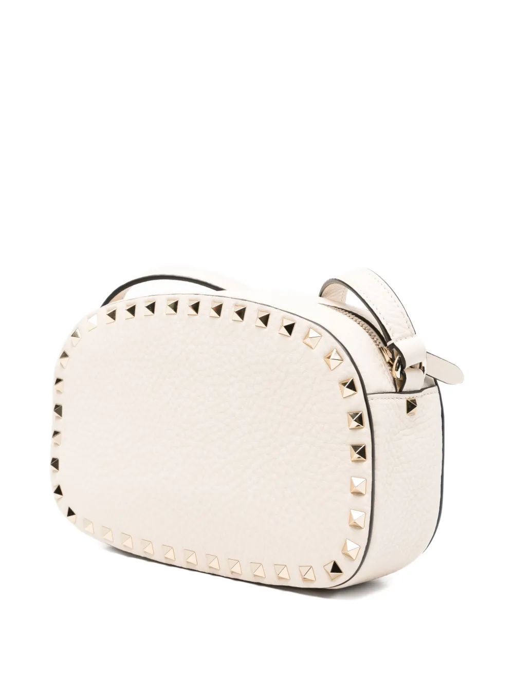 Valentino Garavani small Rockstud calf leather cross-body bag Beige