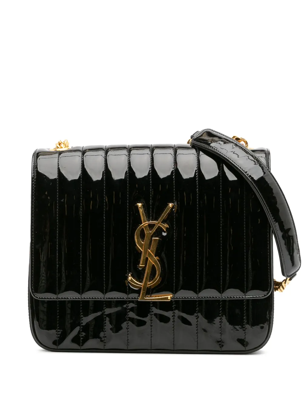 Saint Laurent Pre-Owned 2018 Large Patent Vicky crossbody bag | Black | Image 1