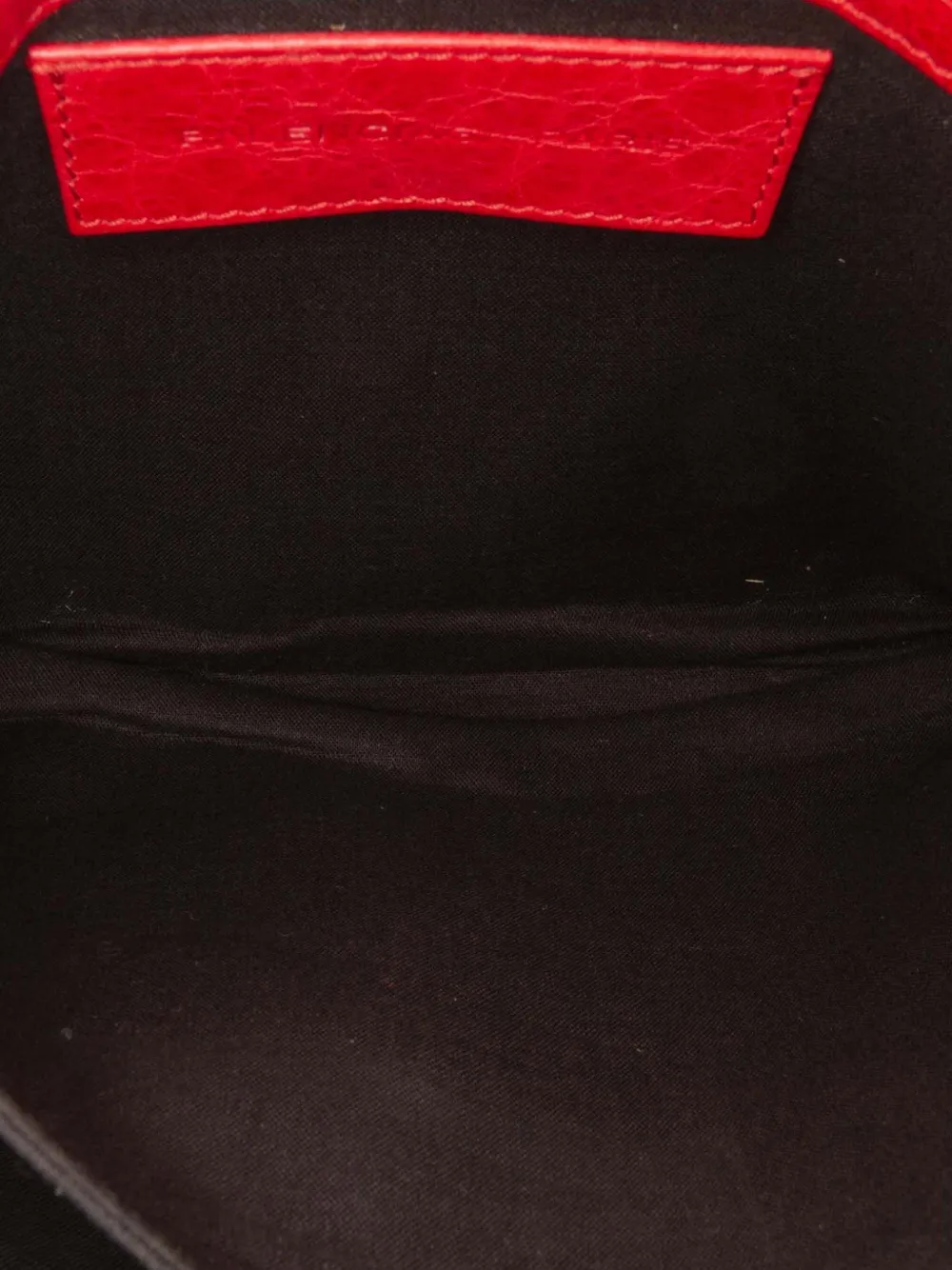 Pre-owned Balenciaga 2003-2025 Lambskin Motocross Classic Envelope Clutch Bag In Red