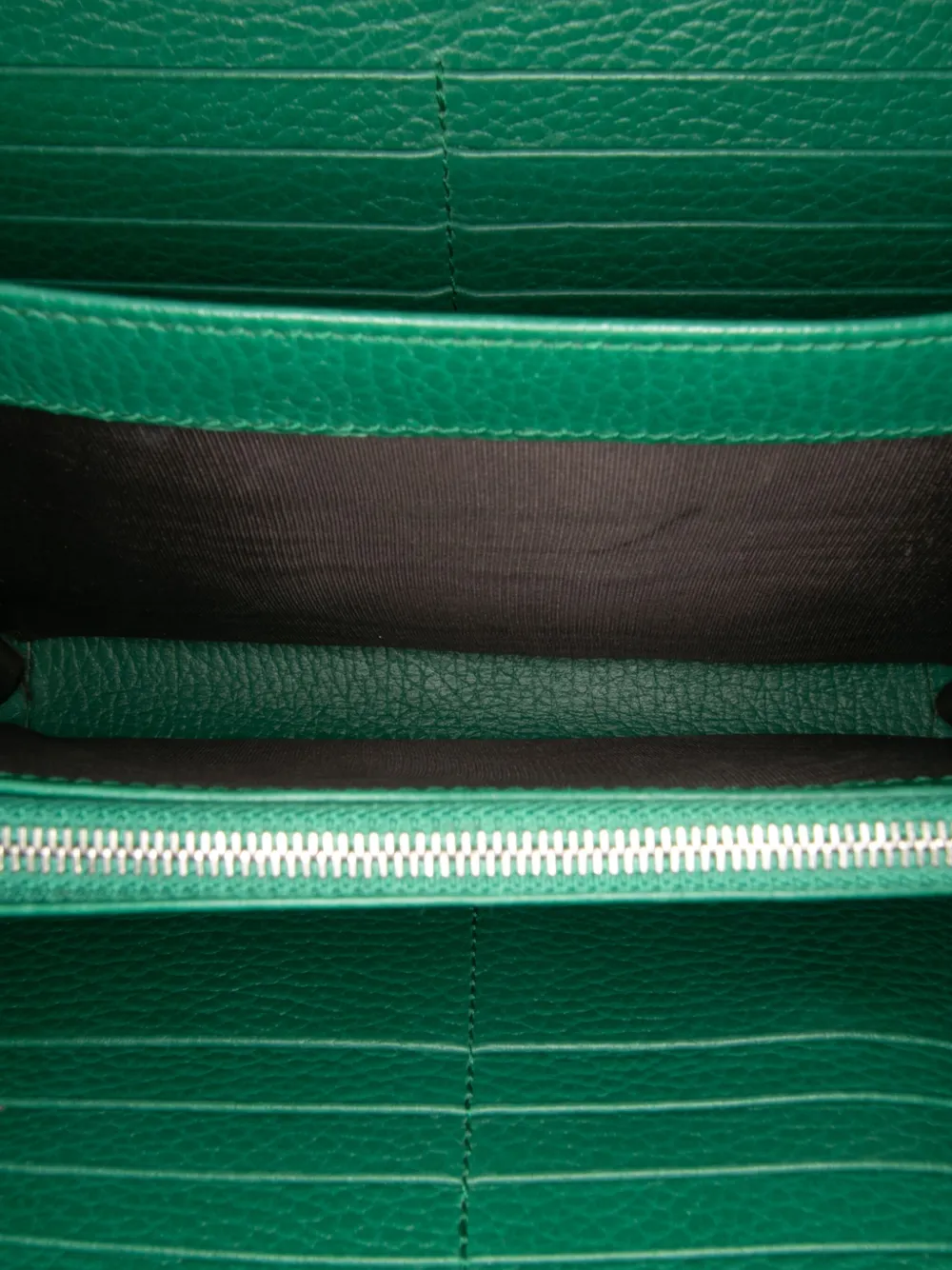 Pre-owned Gucci 2016-2025 Mini Leather Dionysus Wallet On Chain Crossbody Bag In Green