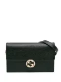 Gucci Pre-Owned 2016-2025 Interlocking G Dollar Calfskin Wallet on Chain crossbody bag - Black